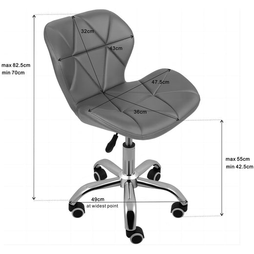 Adjustable Armless Office Swivel Desk Chair