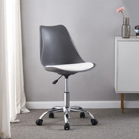 Thumbnail for Adjustable Chair on Wheels - Grey Seat / White Cushion