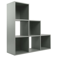 Thumbnail for Grey 6 Cube Step Storage Shelving Unit with Optional Baskets