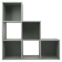 Thumbnail for Grey 6 Cube Step Storage Shelving Unit with Optional Baskets