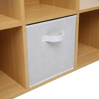 Thumbnail for Oak Effect 6 Cube Step Storage Shelving Unit with Optional Baskets