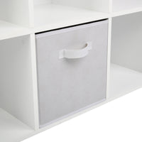 Thumbnail for White 6 Cube Step Storage Shelving Unit with Optional Baskets