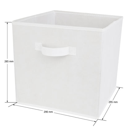 White 6 Cube Step Storage Shelving Unit with Optional Baskets