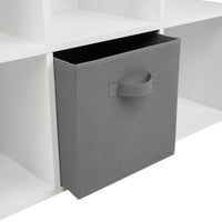 Thumbnail for White 6 Cube Step Storage Shelving Unit with Optional Baskets