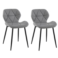 Thumbnail for Set of 2 Diamond Patterned Dining Chairs