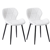 Thumbnail for Set of 2 Diamond Patterned Dining Chairs