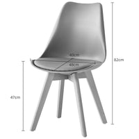 Thumbnail for Modern Dining Chairs With Solid Beech Legs