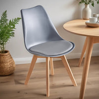 Thumbnail for Modern Dining Chairs With Solid Beech Legs