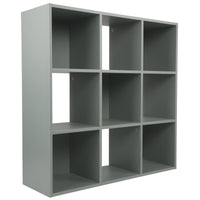 Thumbnail for Grey 9 Cube Open Book Shelf Storage