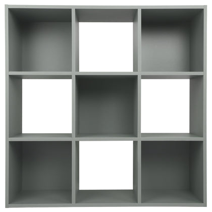 Grey 9 Cube Open Book Shelf Storage