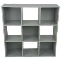 Thumbnail for Grey 9 Cube Open Book Shelf Storage