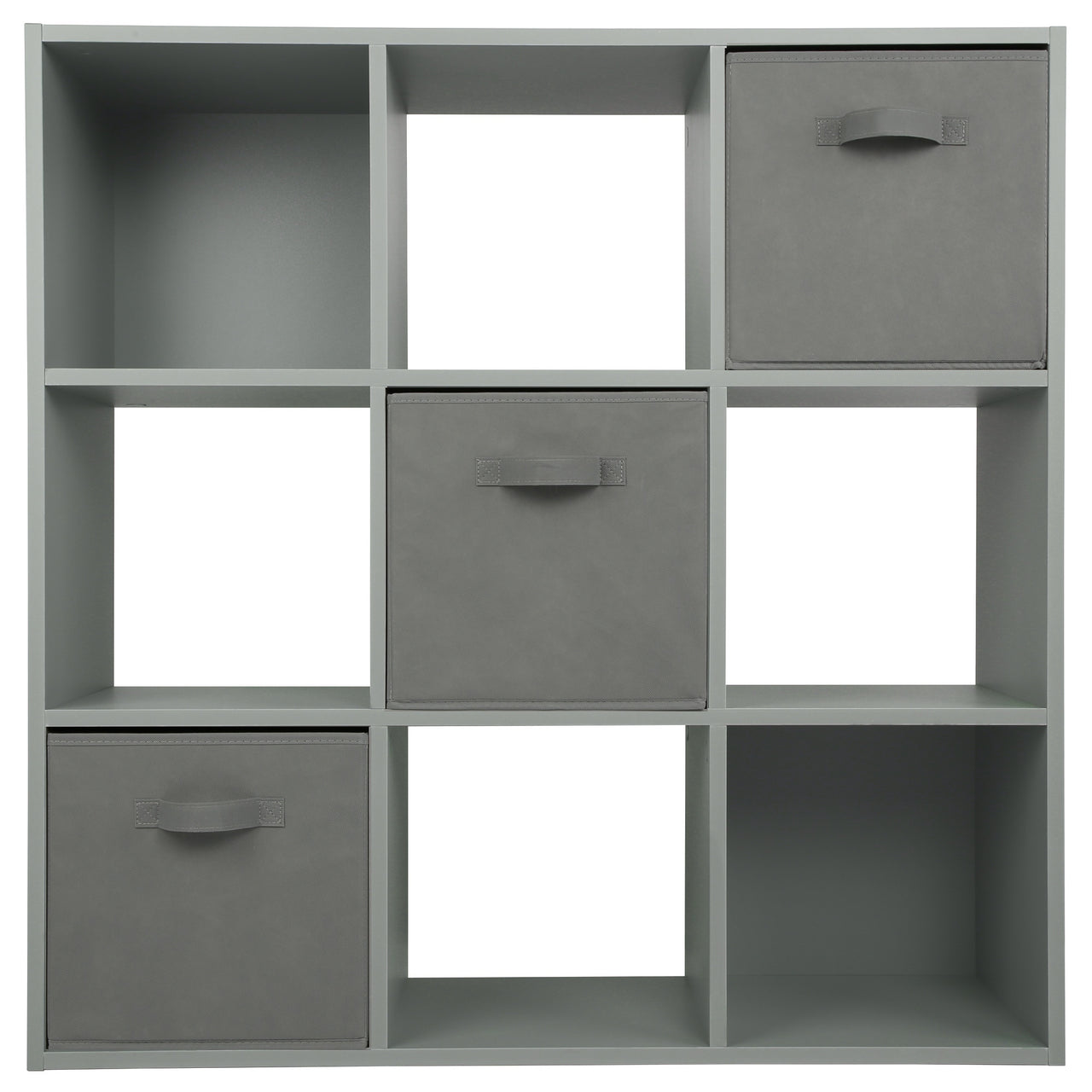 Grey 9 Cube Open Book Shelf Storage