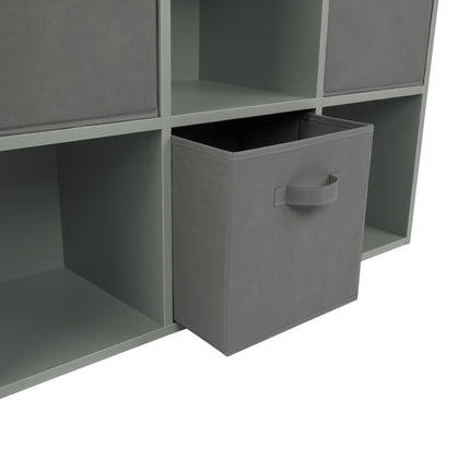 Grey 9 Cube Open Book Shelf Storage