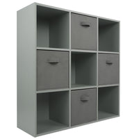 Thumbnail for Grey 9 Cube Open Book Shelf Storage