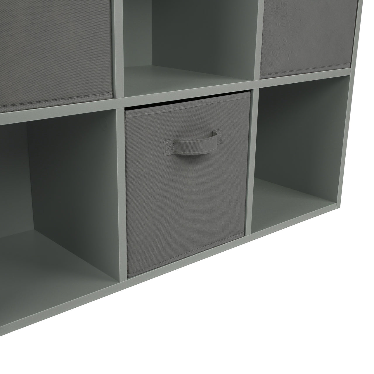 Grey 9 Cube Open Book Shelf Storage