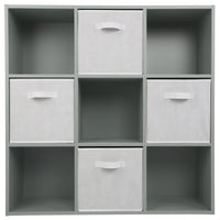 Thumbnail for Grey 9 Cube Open Book Shelf Storage