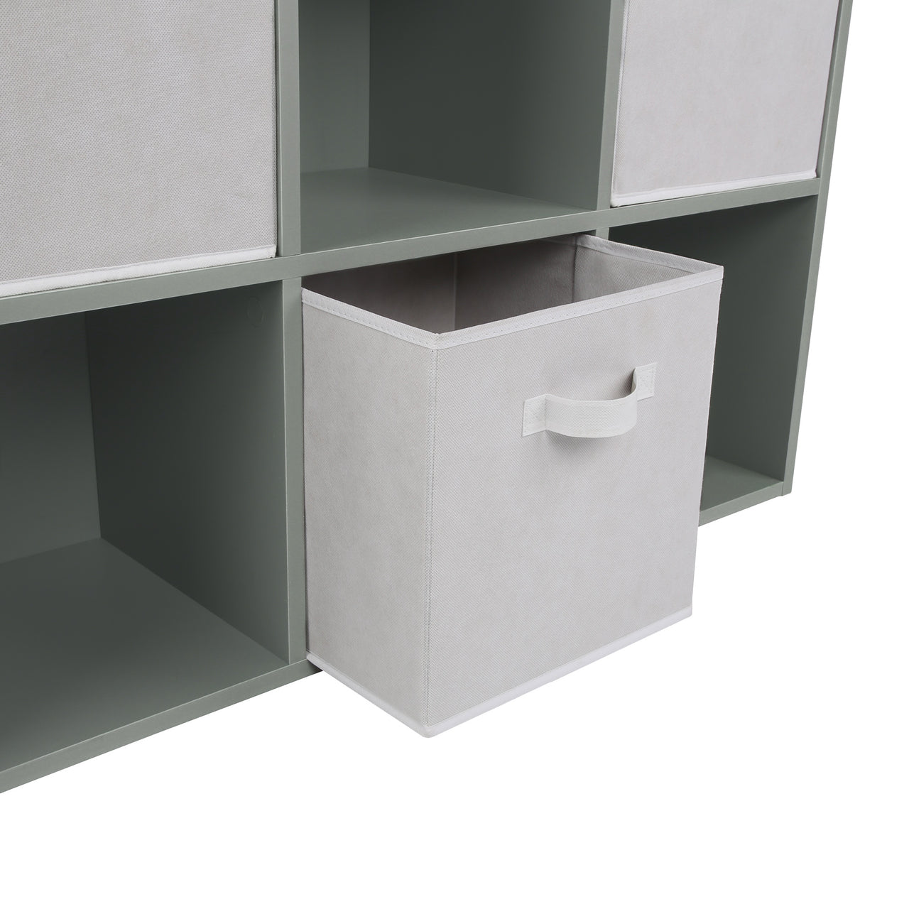 Grey 9 Cube Open Book Shelf Storage