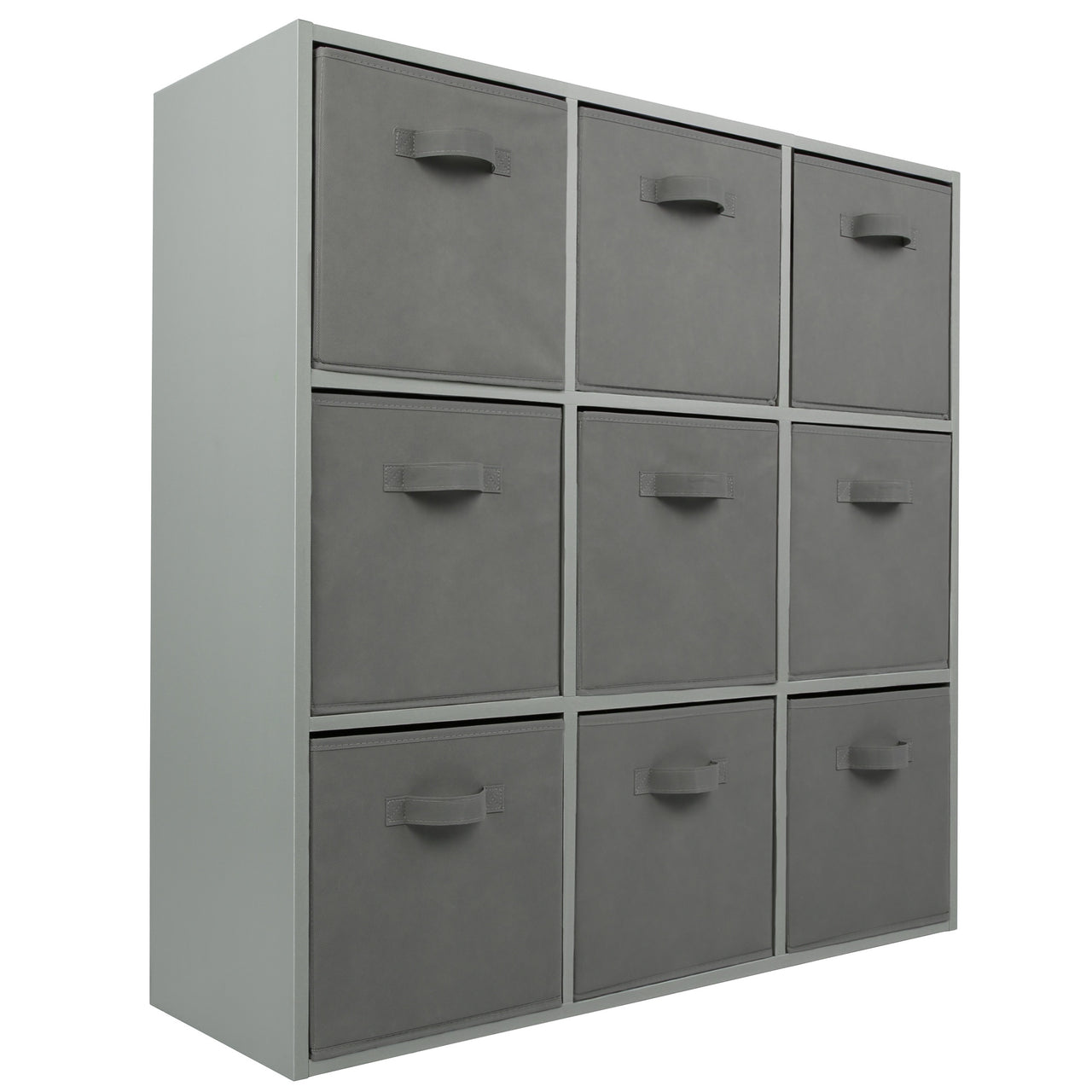 Grey 9 Cube Open Book Shelf Storage