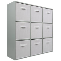 Thumbnail for Grey 9 Cube Open Book Shelf Storage