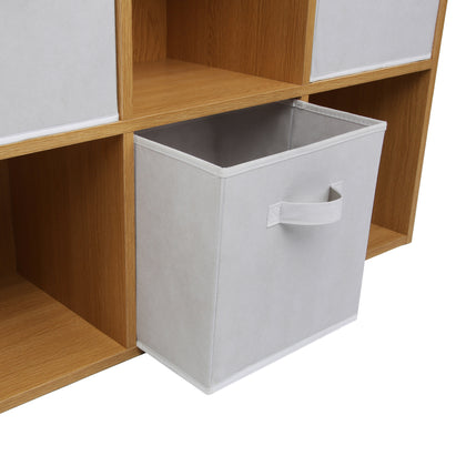 Oak 9 Cube Open Book Shelf Storage