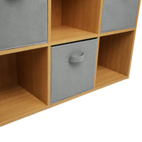 Thumbnail for Oak 9 Cube Open Book Shelf Storage