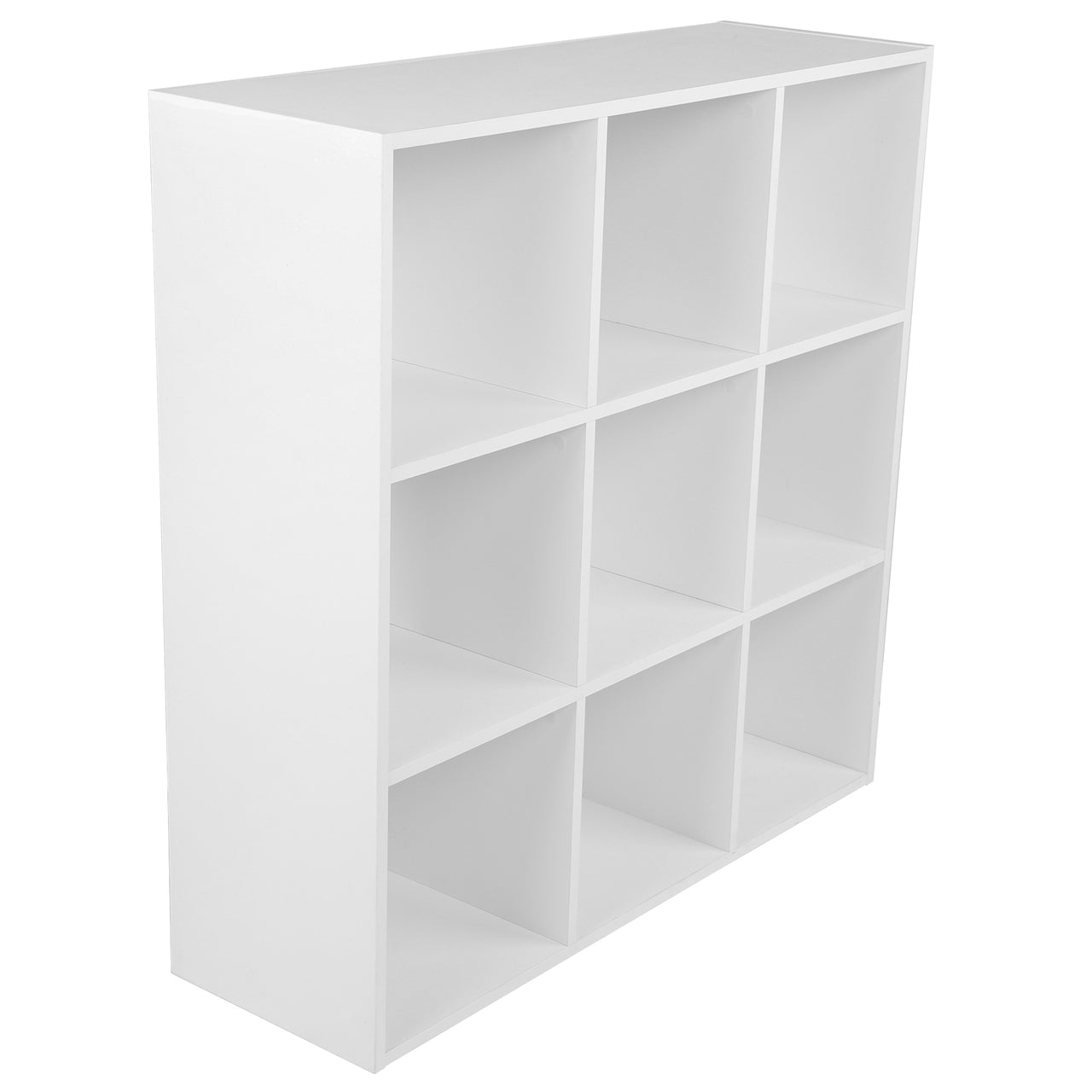 White 9 Cube Open Book Shelf Storage