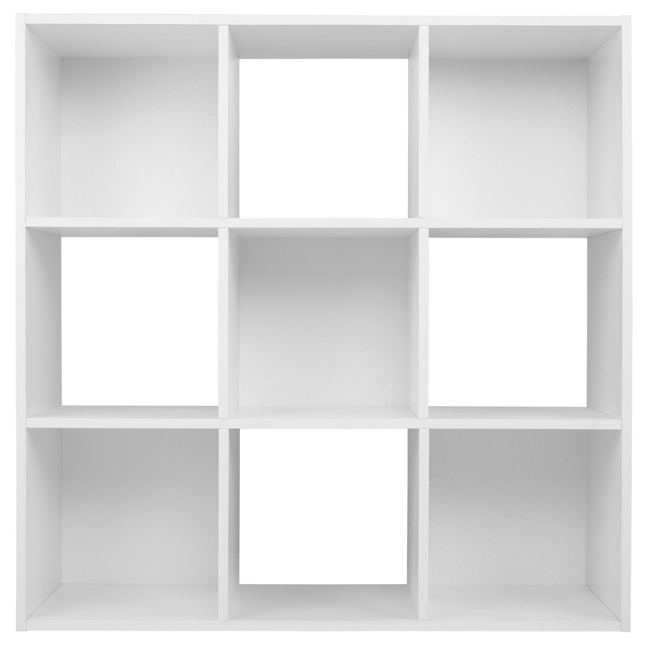 White 9 Cube Open Book Shelf Storage