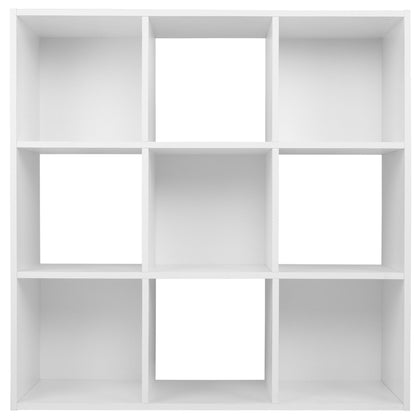 White 9 Cube Open Book Shelf Storage