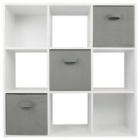 Thumbnail for White 9 Cube Open Book Shelf Storage