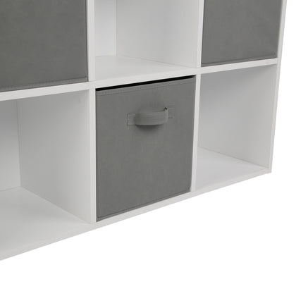 White 9 Cube Open Book Shelf Storage