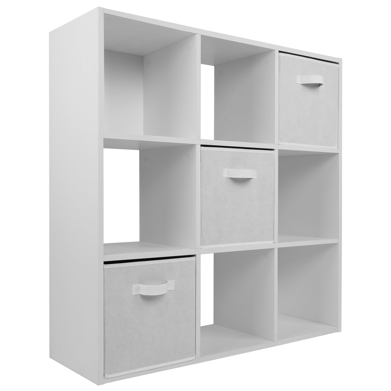 White 9 Cube Open Book Shelf Storage