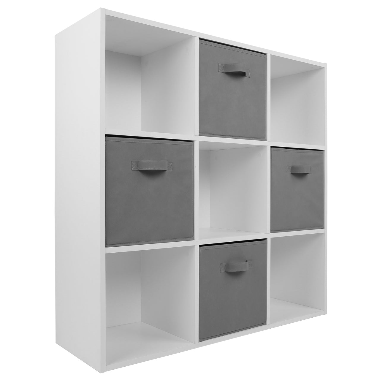 White 9 Cube Open Book Shelf Storage