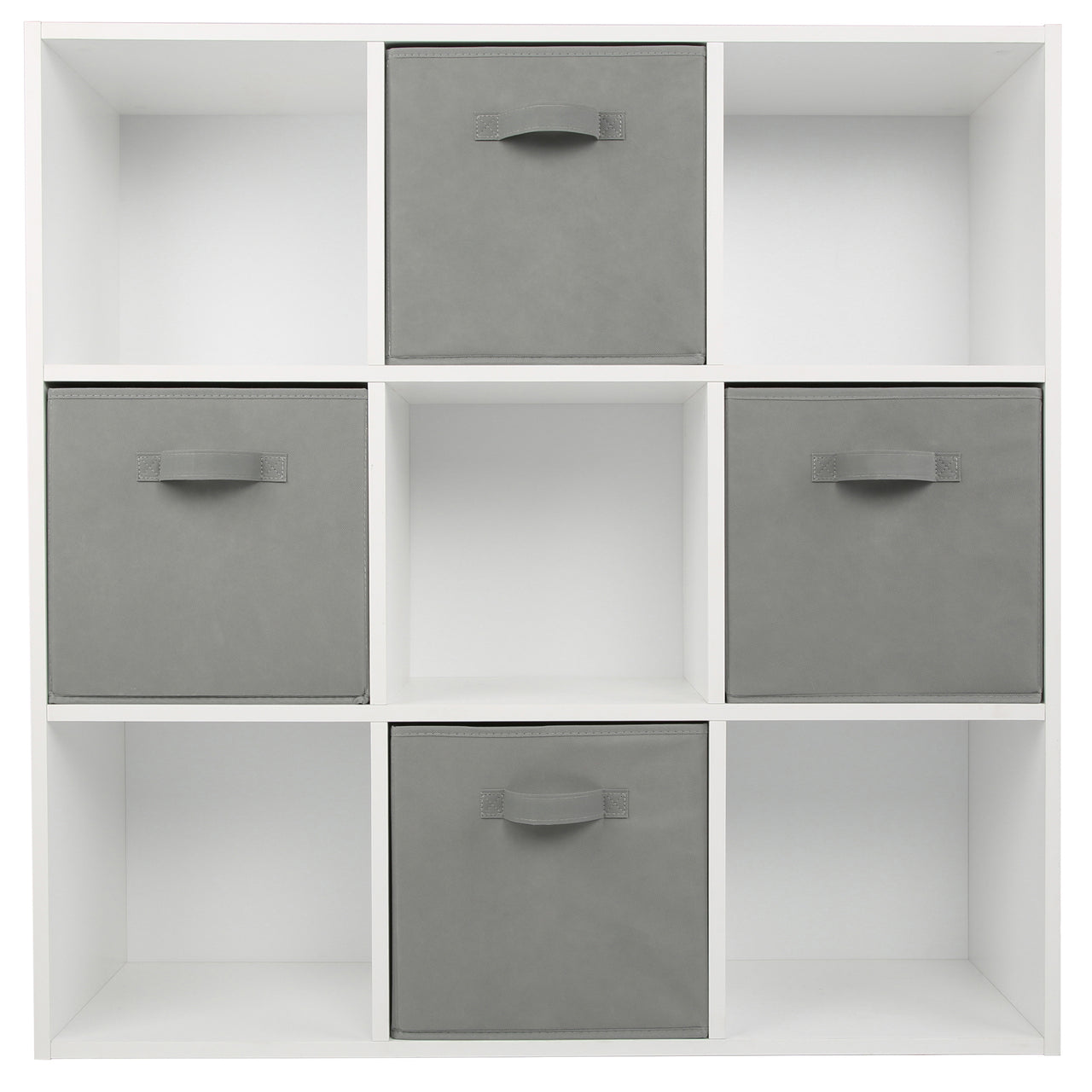 White 9 Cube Open Book Shelf Storage