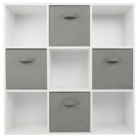 Thumbnail for White 9 Cube Open Book Shelf Storage