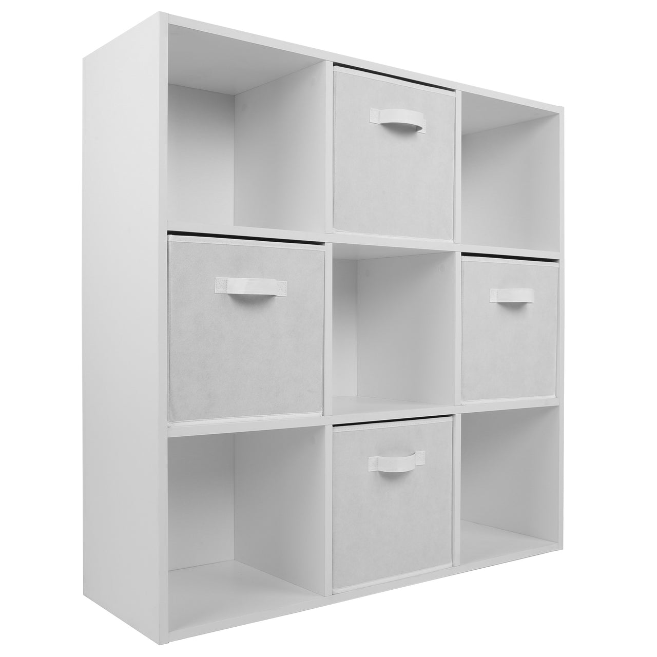 White 9 Cube Open Book Shelf Storage