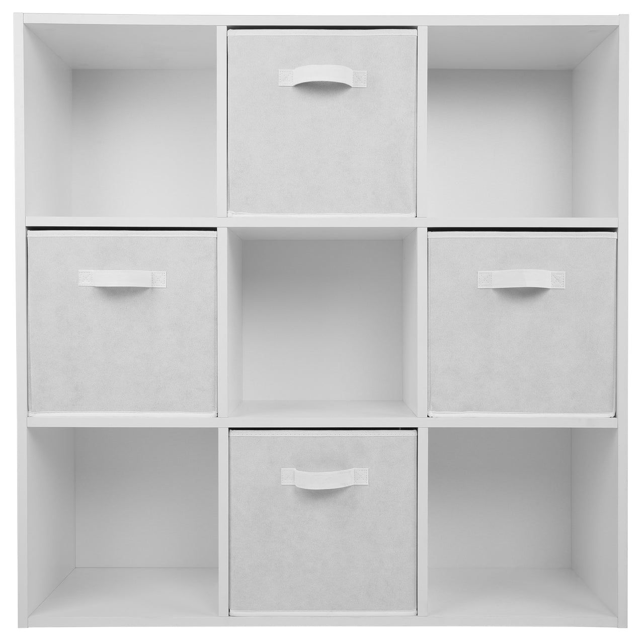 White 9 Cube Open Book Shelf Storage