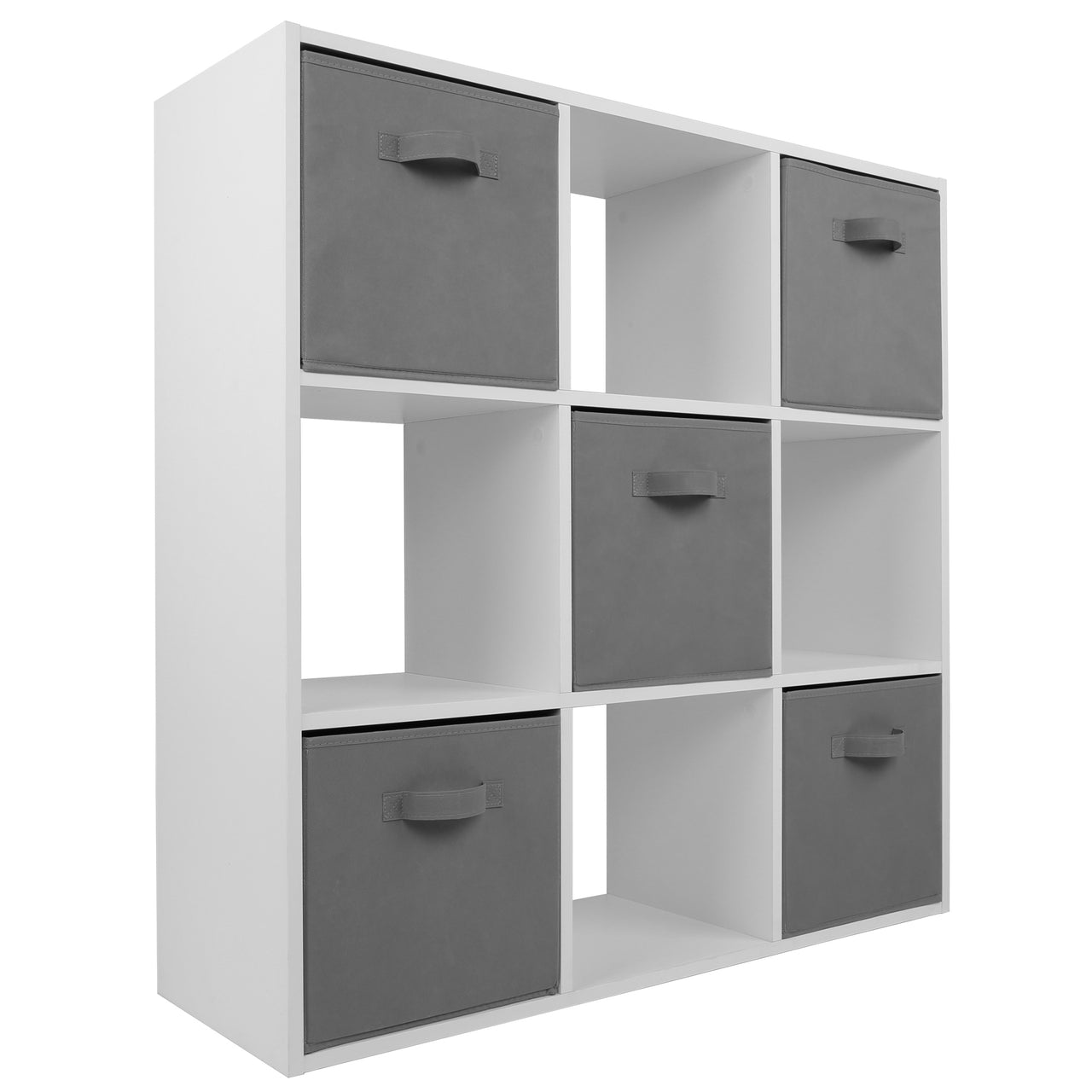 White 9 Cube Open Book Shelf Storage