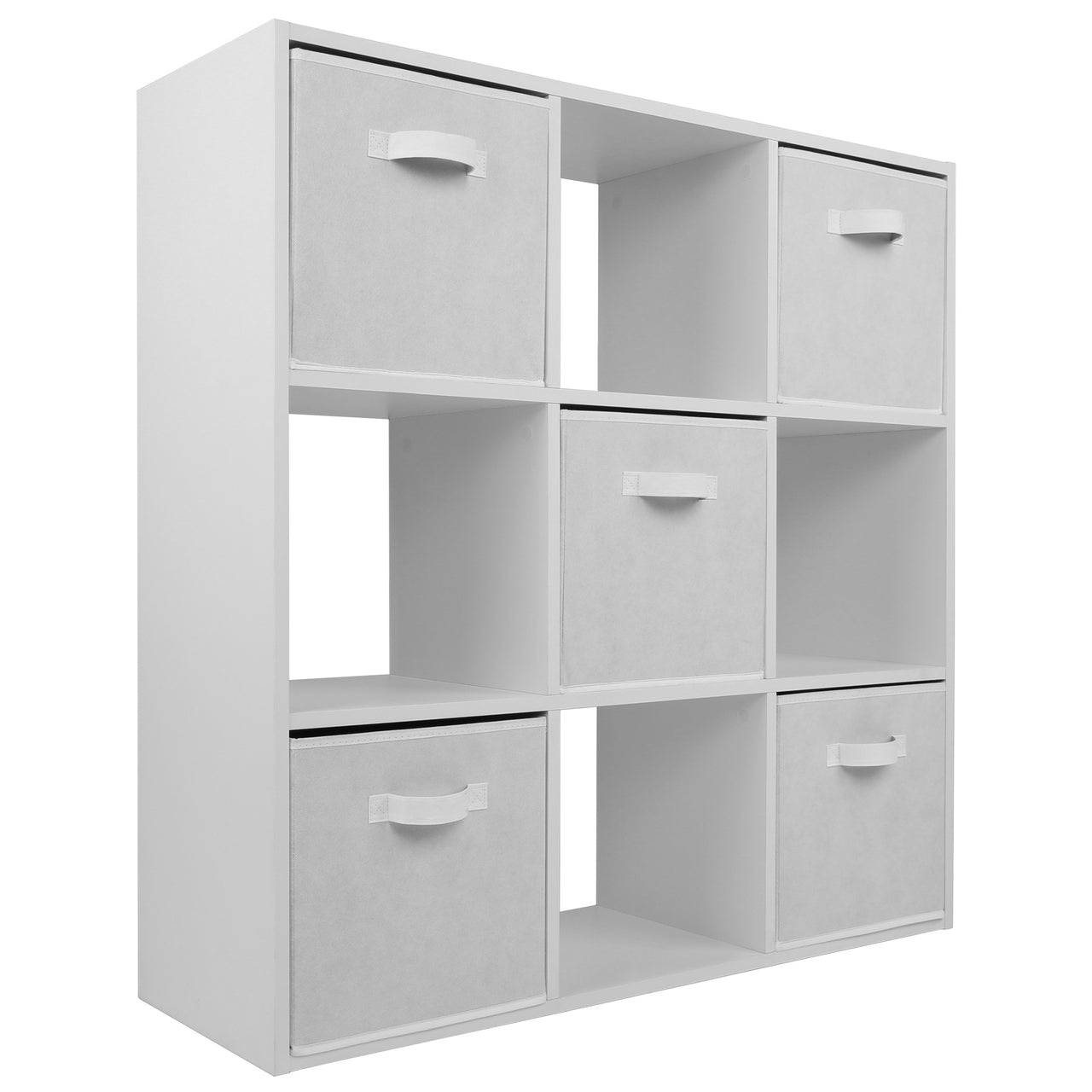 White 9 Cube Open Book Shelf Storage