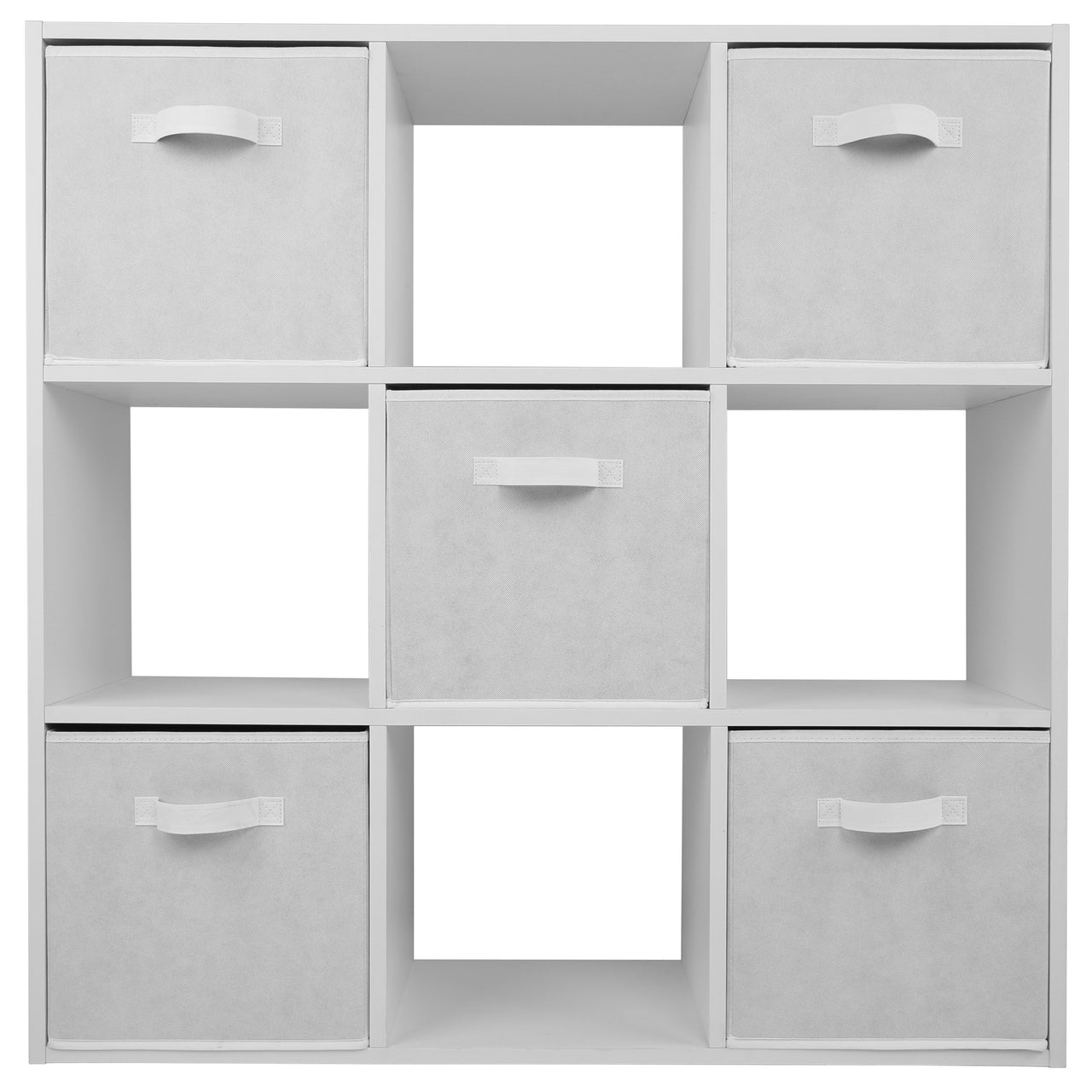 White 9 Cube Open Book Shelf Storage