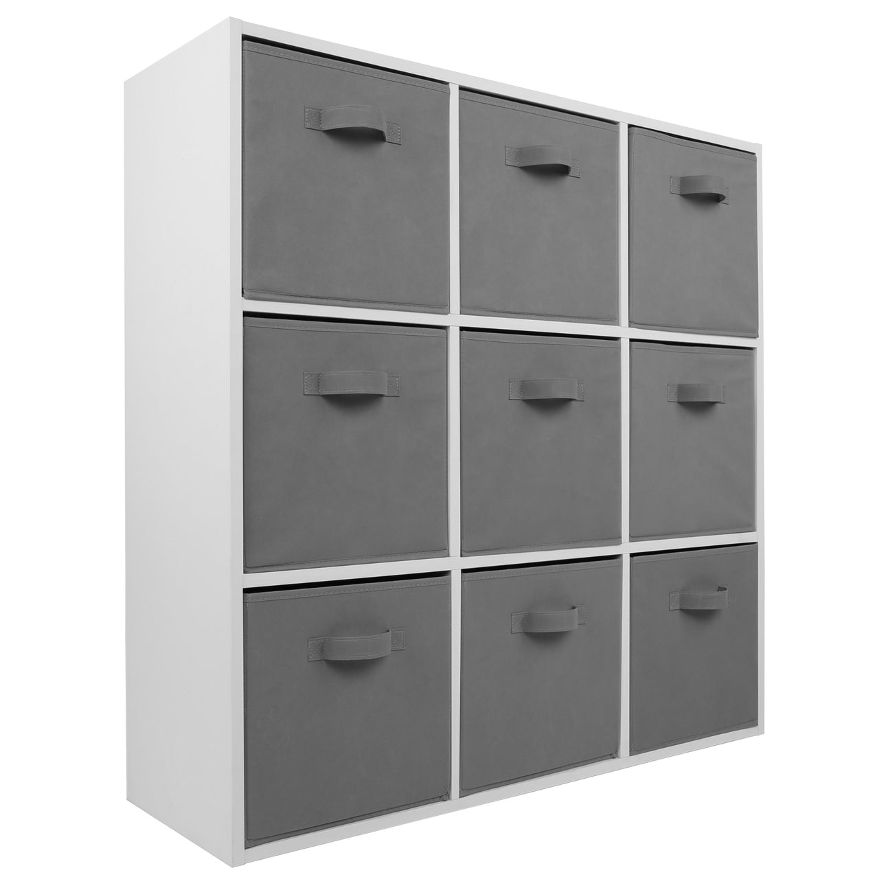 White 9 Cube Open Book Shelf Storage