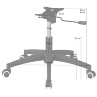 Thumbnail for Black Chair Refurbishment Kit - Star Base with Castors, Chrome Gas Lift and 21cm Mechanism