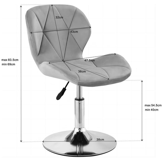 Static Swivel Geometric Design Chair with Adjustable Height