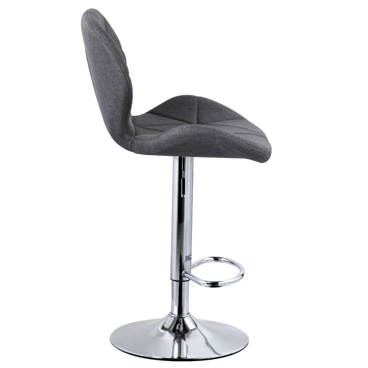 Diamond Adjustable Swivel Bar Stool with Backrest