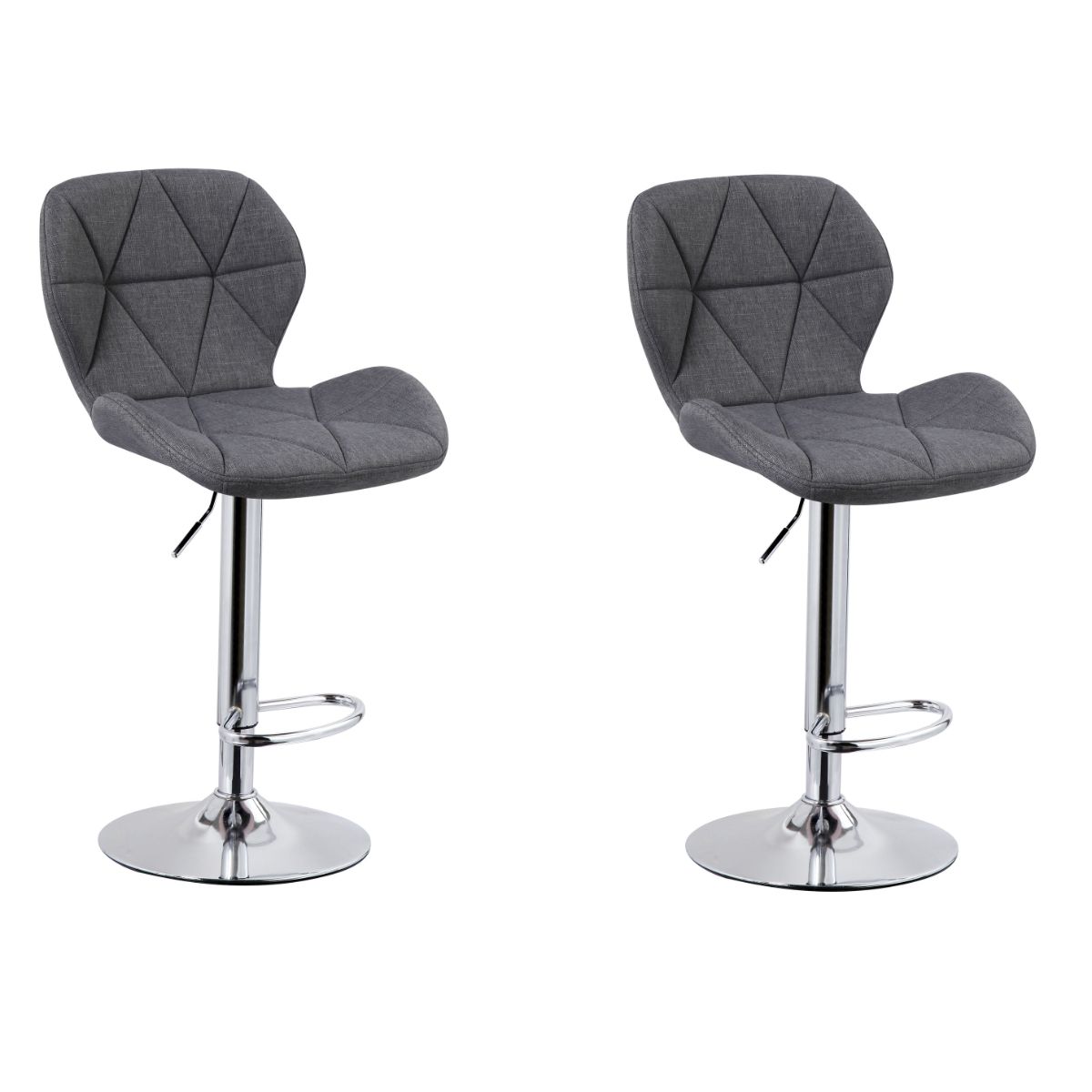 Diamond Adjustable Swivel Bar Stool with Backrest