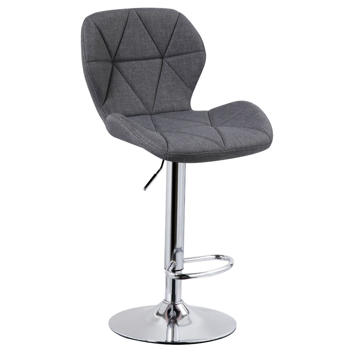 Diamond Adjustable Swivel Bar Stool with Backrest