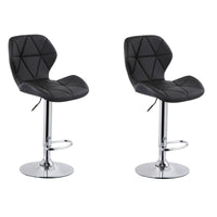 Thumbnail for Diamond Adjustable Swivel Bar Stool with Backrest