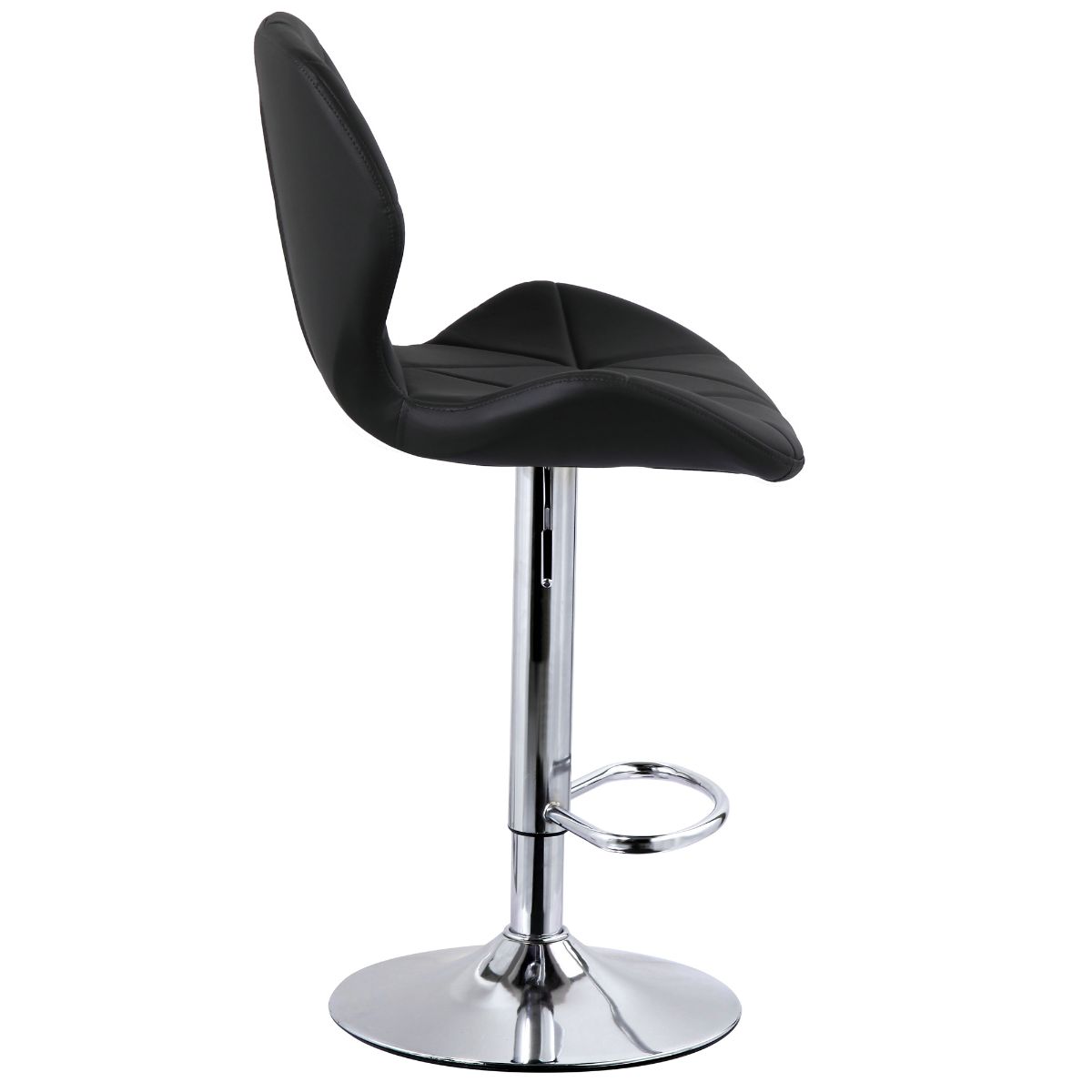 Diamond Adjustable Swivel Bar Stool with Backrest