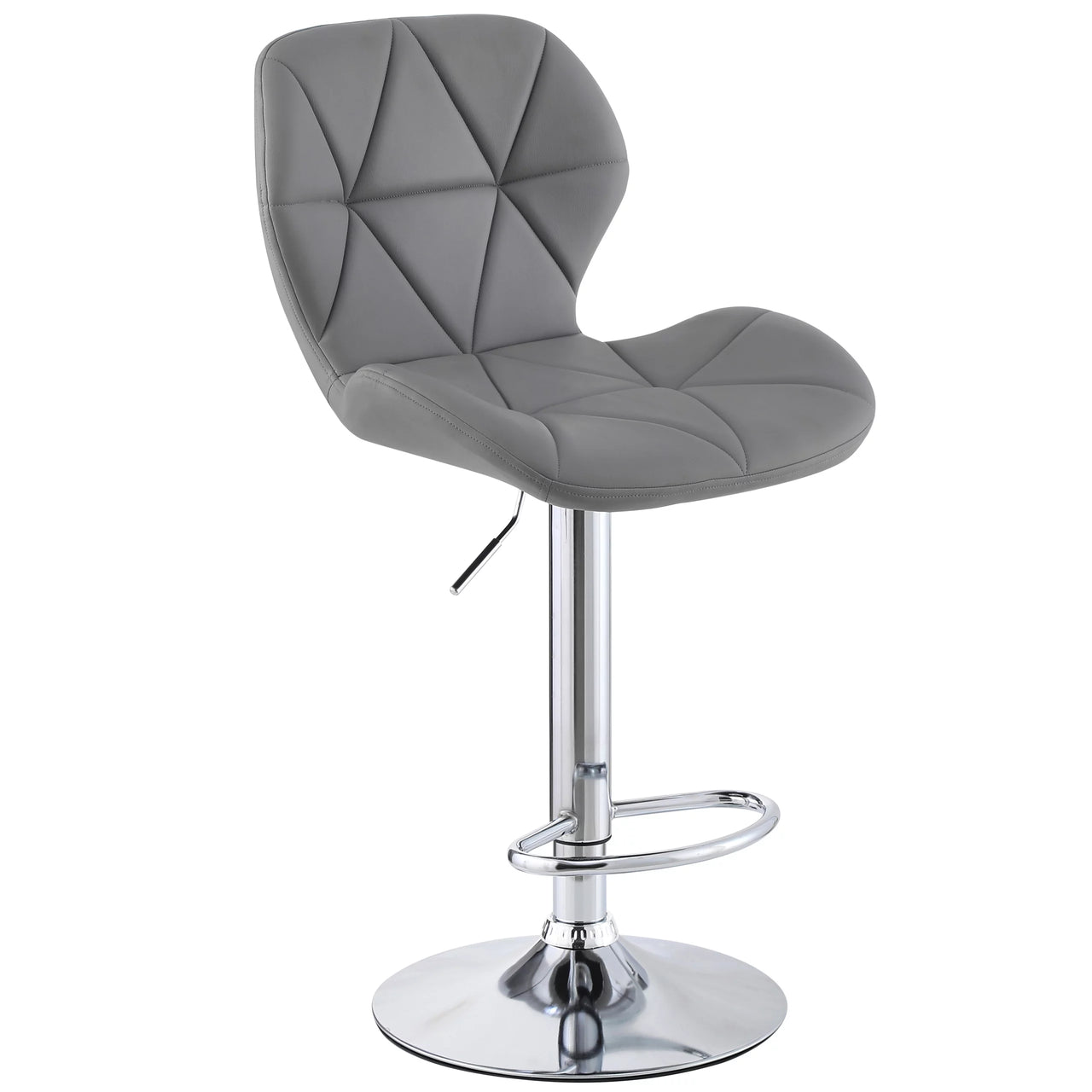 Diamond Adjustable Swivel Bar Stool with Backrest