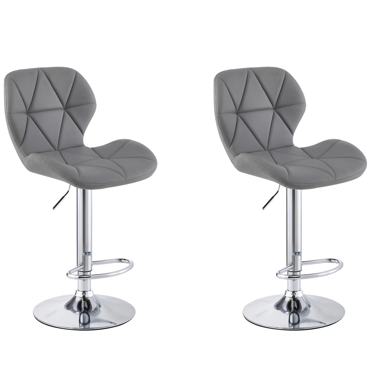 Diamond Adjustable Swivel Bar Stool with Backrest