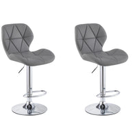 Thumbnail for Diamond Adjustable Swivel Bar Stool with Backrest